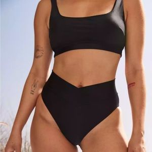 Aerie high cut cheeky bikini bottoms